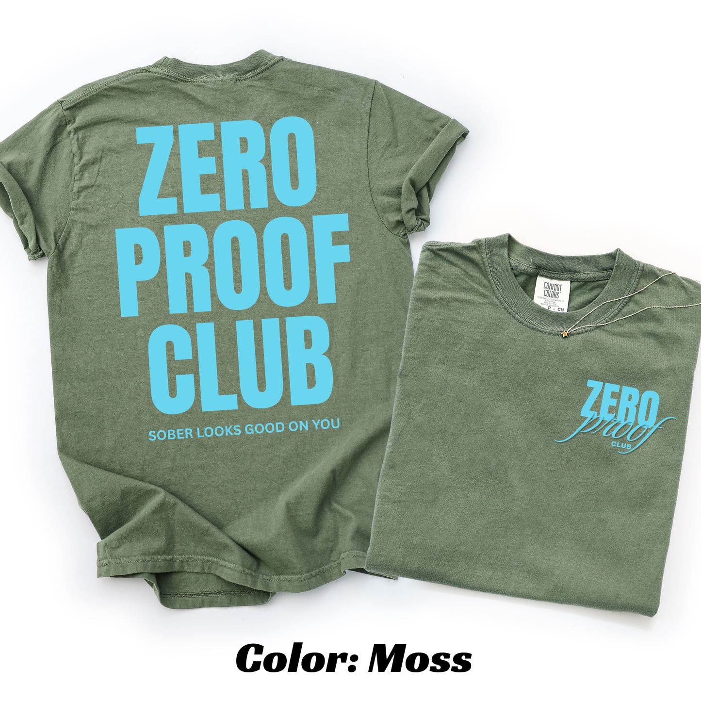 Zero Proof Club OG logo T-shirt - Moss