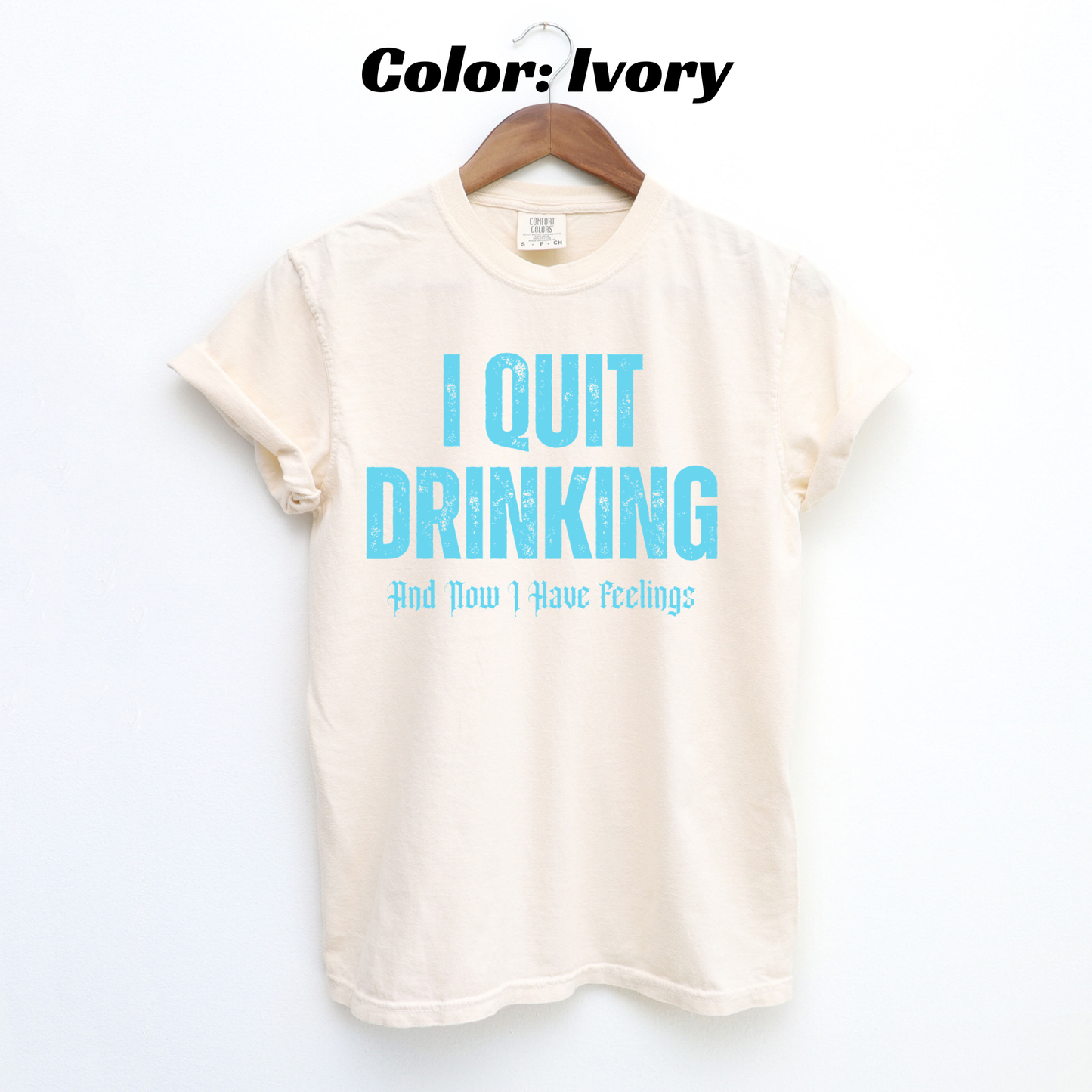 Sober But Still a Problem Sobriety T-shirt - Ivory
