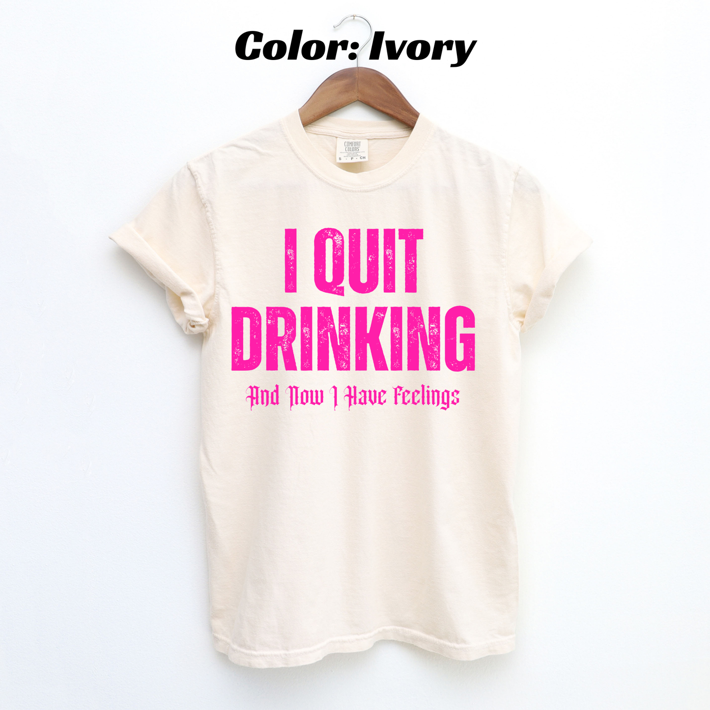 Sober But Still a Problem Sobriety T-shirt - Ivory