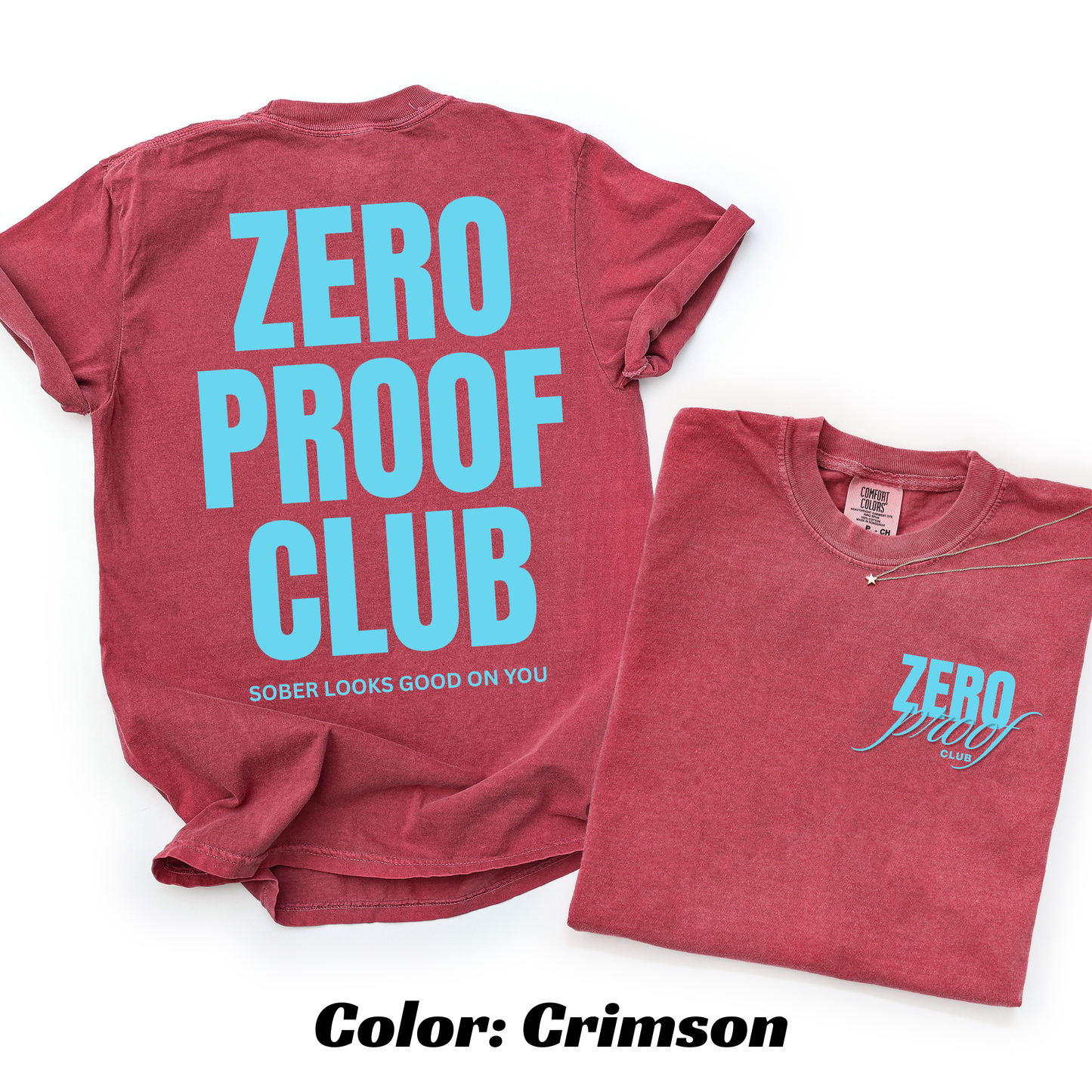 Zero Proof Club OG logo T-shirt - Crimson