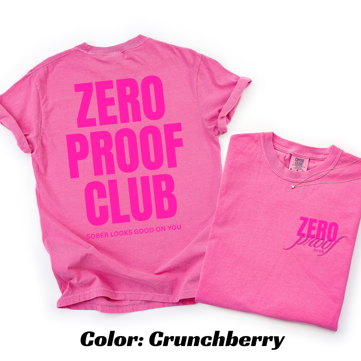 Zero Proof Club OG logo T-shirt - Crunchberry