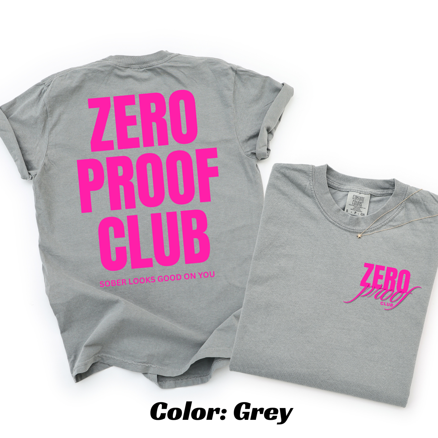 Zero Proof Club OG logo T-shirt - Grey