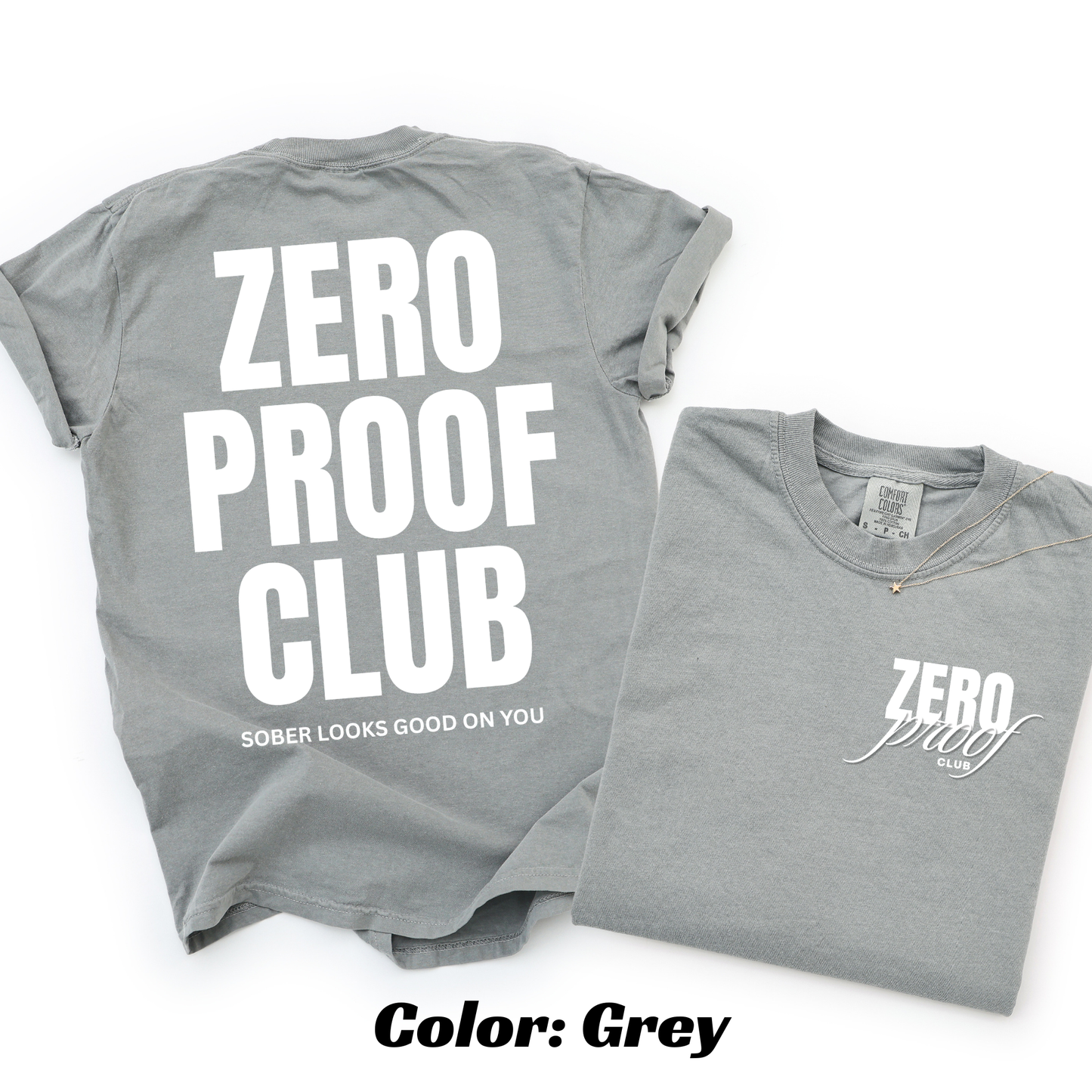 Zero Proof Club OG logo T-shirt - Grey