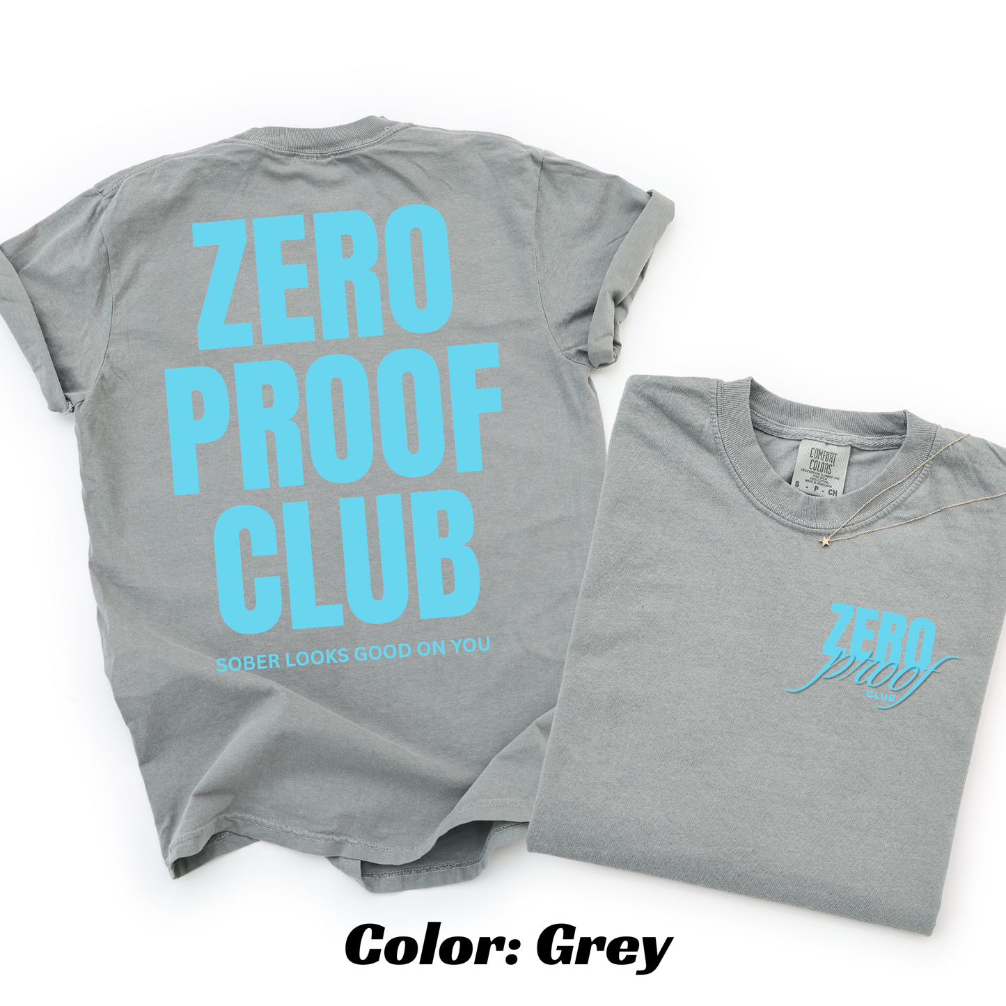 Zero Proof Club OG logo T-shirt - Grey