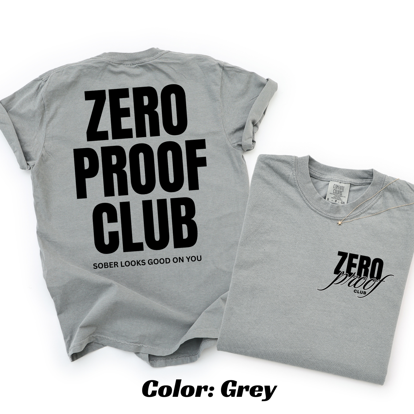 Zero Proof Club OG logo T-shirt - Grey