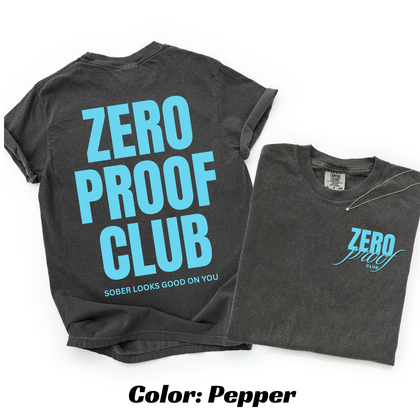 Zero Proof Club OG logo T-shirt - Pepper