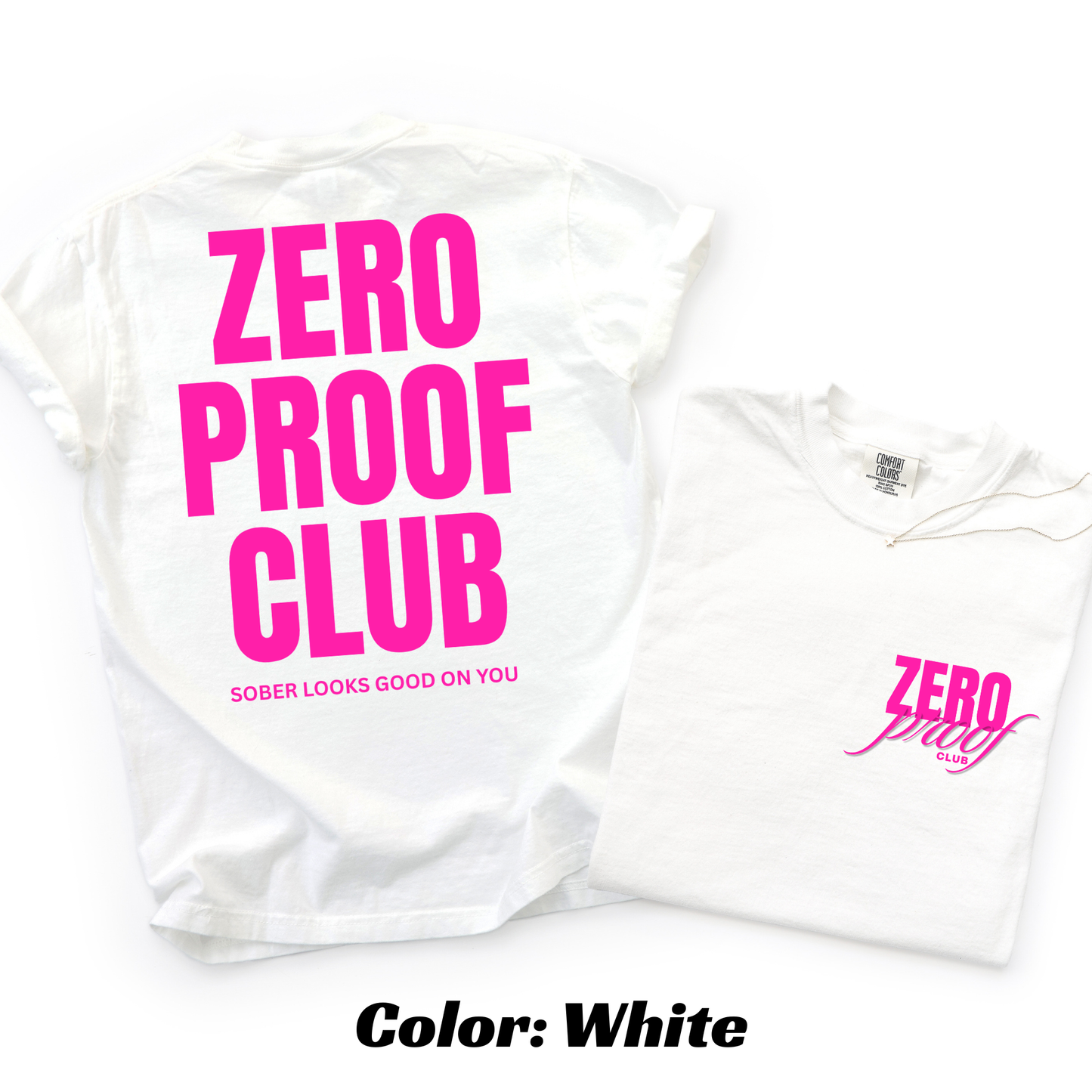 Zero Proof Club OG logo T-shirt - White
