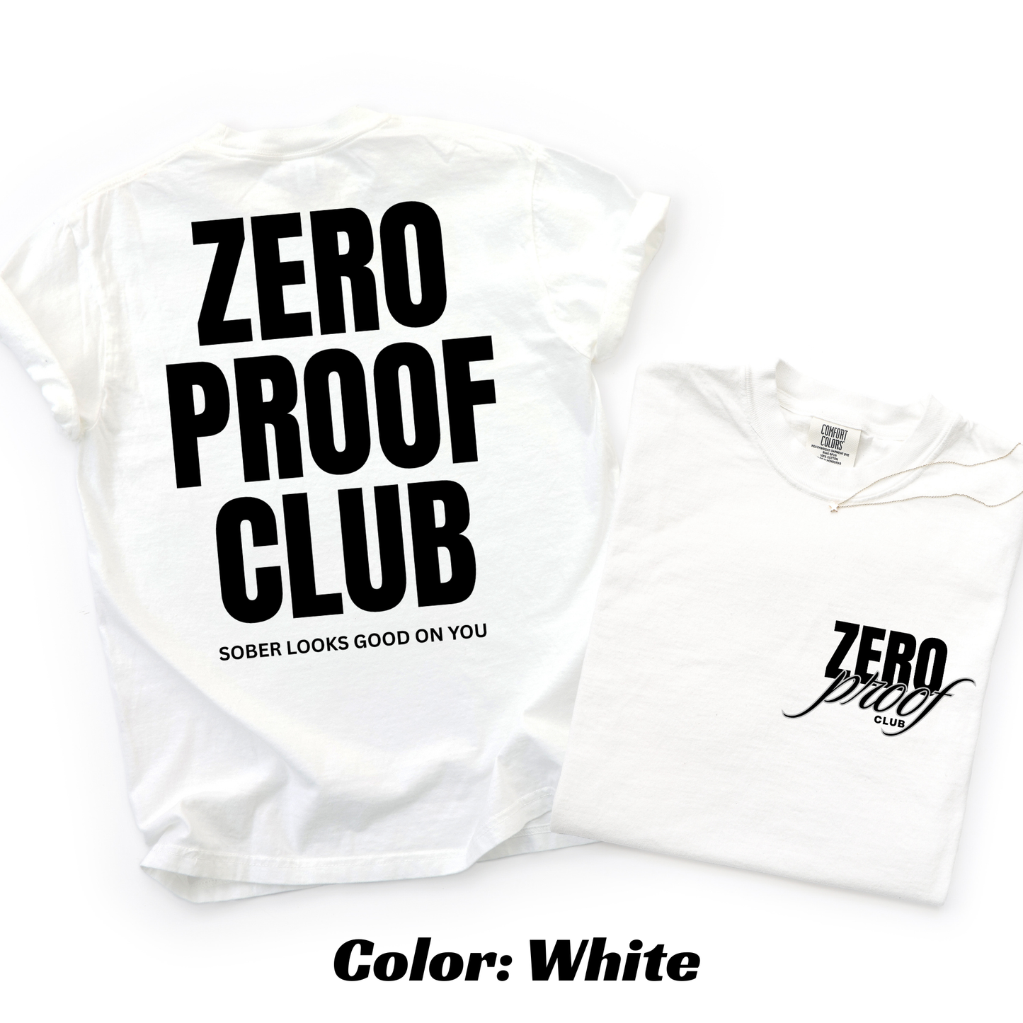 Zero Proof Club OG logo T-shirt - White