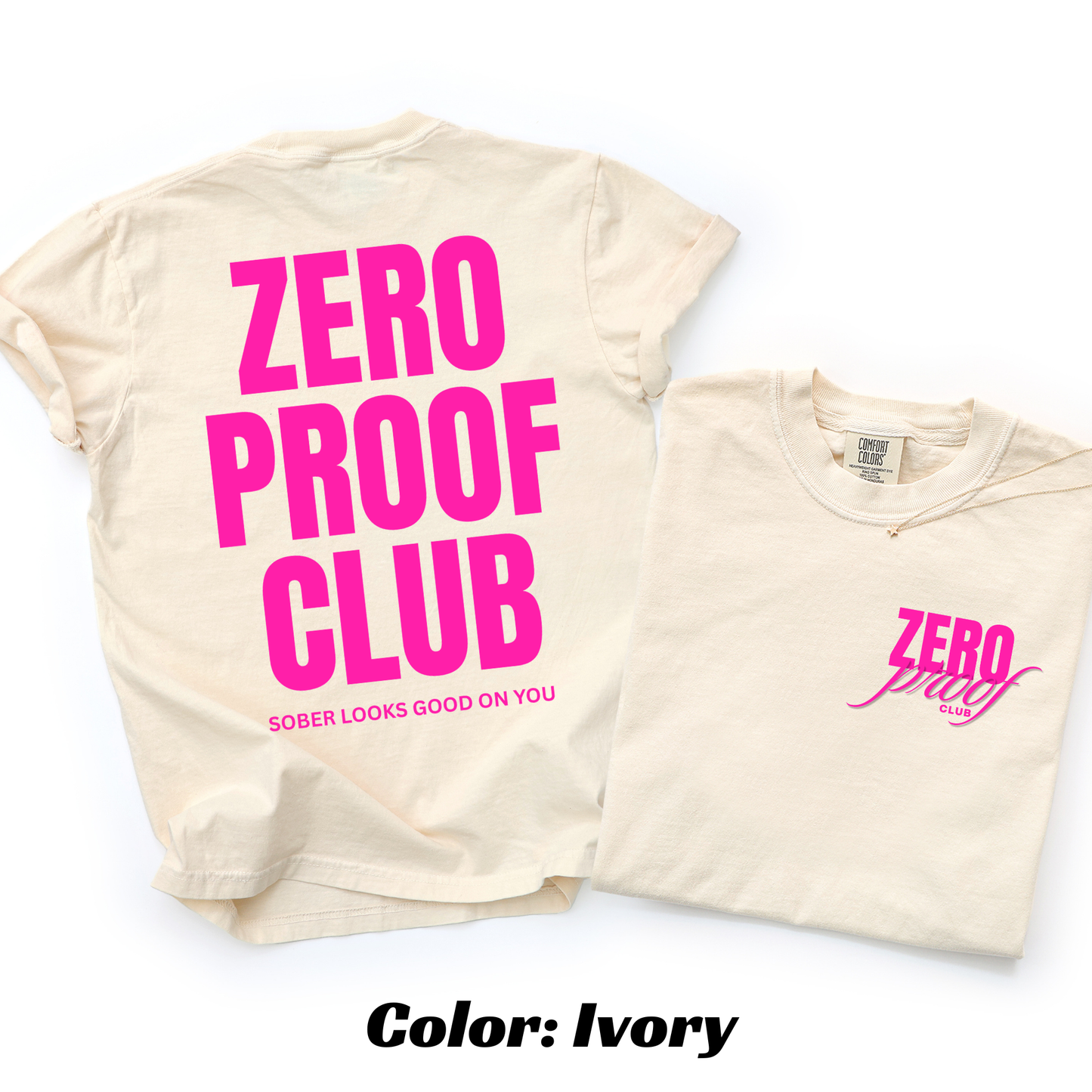 Zero Proof Club OG logo T-shirt - Ivory