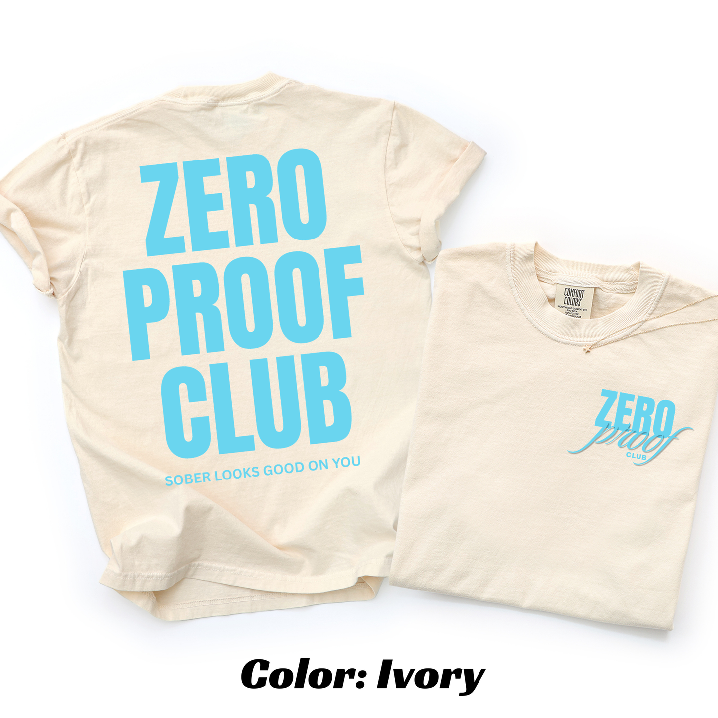 Zero Proof Club OG logo T-shirt - Ivory