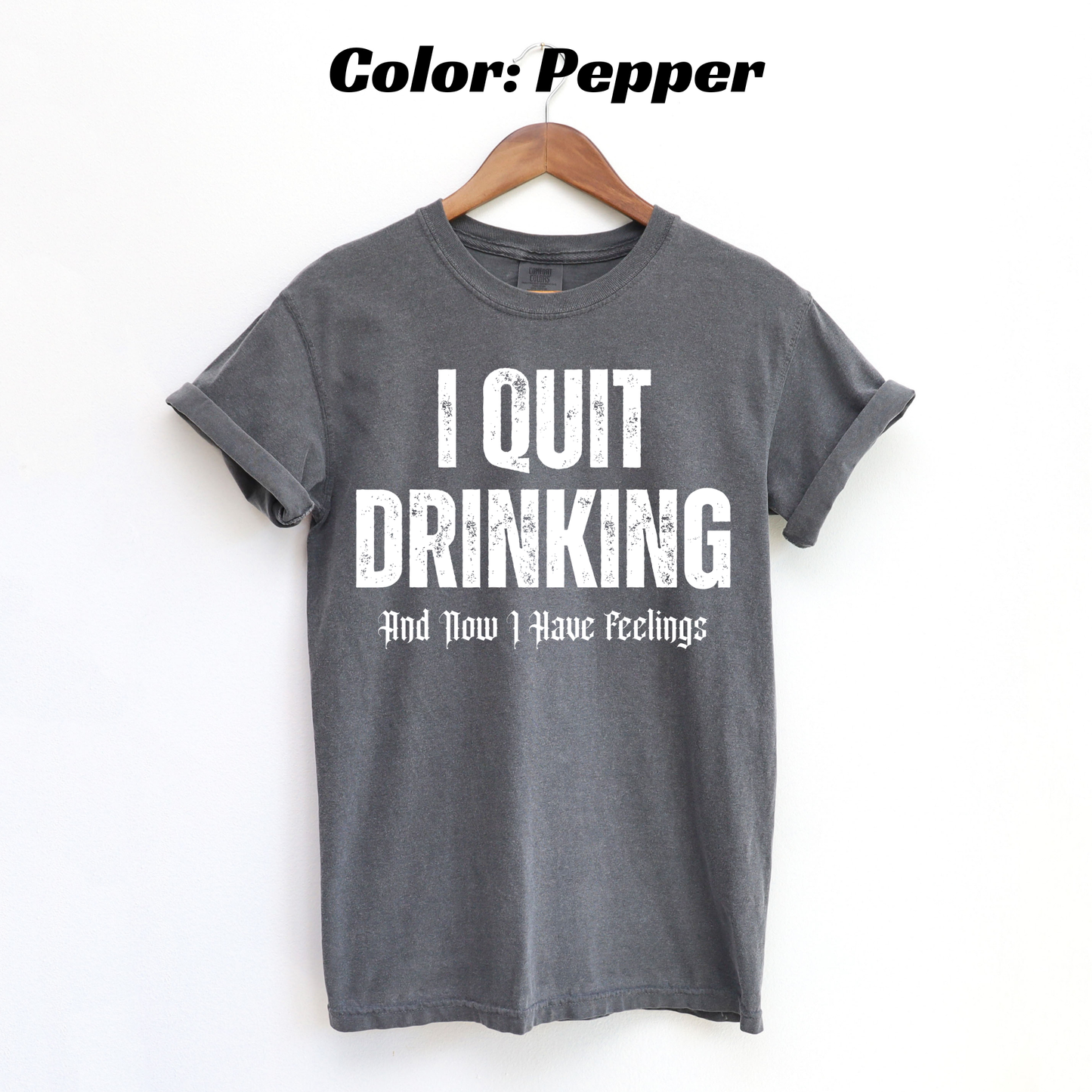 Sober But Still a Problem Sobriety T-shirt - Pepper