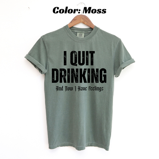 Sober But Still a Problem Sobriety T-shirt - Moss