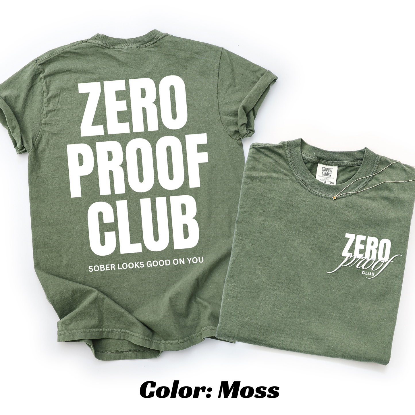 Zero Proof Club OG logo T-shirt - Moss